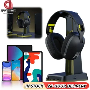 Wireless Gaming Headset 2.4GHz/BT 5.3/Wired Gaming Headphones with Noise Canceling Microphone for PS4 PC Laptop