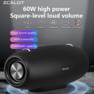 Zealot S67 Wireless Outdoor Speaker With Shoulder Strap - Waterproof