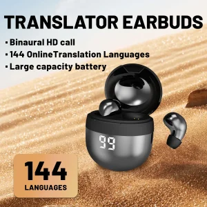 AI Earphones Bass Sleep Earbuds Wireless Bluetooth Headset HD Call Wireless Headphones Business Office Travel Shopping Translate