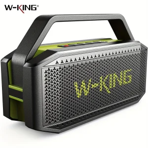 W-KING (100W Peak) 60W Portable Loud Bluetooth with Subwoofer, Outdoor; Waterproof Speaker