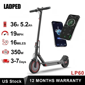 LP60 Electric Scooter 350W 19mph  8.5inch tire Folding Electric Scooter 16miles Max Range for Adult